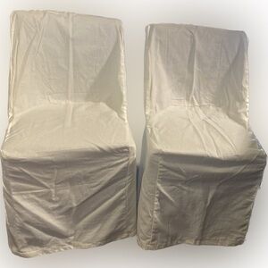 White Canvas Chair Covers